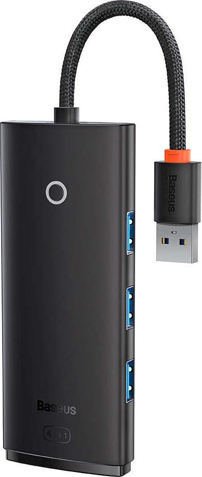Надворешен хаб Baseus Lite, 4x USB 3.0, кабел 0.25 m, црн