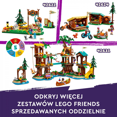 Set LEGO Friends Water Sports at the Camping Camp 42626, 628 pjesë, për fëmijë 7+