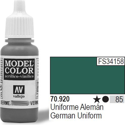 Bojë akrilike Vallejo Model Color German Uniform, 17ml, mat, jeshile ushtarake