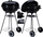 Skarë me qymyr Grill King BBQ On Wheels, diametër 46 cm, me rrota, e zezë
