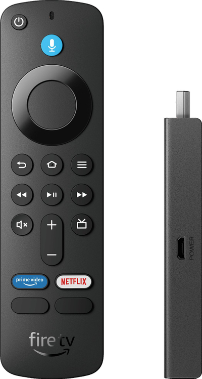 Fire TV Stick Amazon HD, 8GB, Alexa гласовен далечински управувач, црн