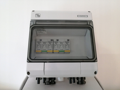 Kuti lidhëse fotovoltaike Hensel DC2 600002C, 2 stringje PV, 1000V DC, gri