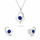 Set Varëse dhe vathë për femra Brilio Silver SET294WB, të argjendtë/ të kaltër
