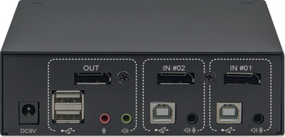 Switch KVM Manhattan 153546, 2x1 DisplayPort, 4K 60Hz, i zi