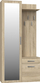 Set garderobe Wardrobe Duo Sonoma Oak, me pasqyrë, panel me varese, sonoma oak