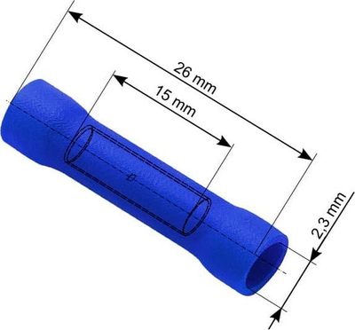 Fishe izolimi Blow 43-026, 3.2mm, 26mm, blu