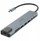 Hub USB C Araree AM81 8‑në‑1, 100W PD, HDMI, RJ45, gri e errët