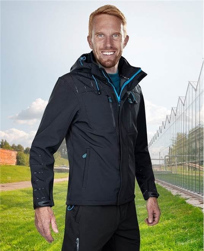 Xhaketë softshell Ardon 4TECH H9315, e izoluar, rezistente ndaj ujit, e zezë, XL