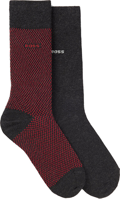 Set çorape për meshkuj Hugo Boss, të kuqe/hirta