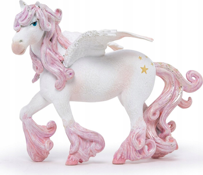 Figurine lodër PAPO Enchanted Pegasus, plastike, për fëmijë, rozë e bardhë
