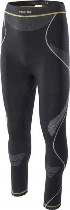 Legginsa termoaktive Brugi 4RC4 M, pa qepje, të zeza