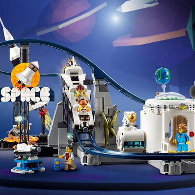 Set ndërtimi LEGO Creator 3in1 Space Roller Coaster 31142, lodër ndërtuese, mbi 9 vjeç, shumëngjyrësh
