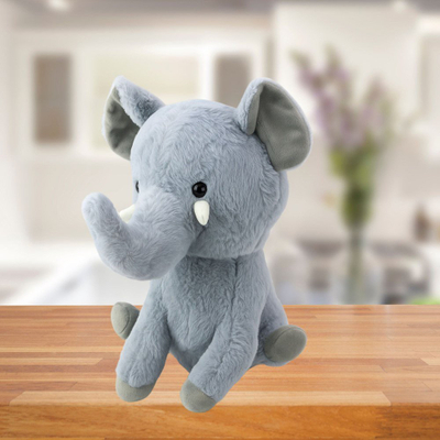 Lodër pelushi elefant, 36cm, gri
