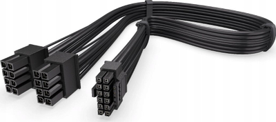 Kabllo Endorfy 12-pin - PCIe 6-pin x2, 0.6m, e zezë