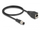 Kabllo adapter rrjeti Delock M12 D-coded në RJ45, CAT5e S/FTP, 0.5m, i zi
