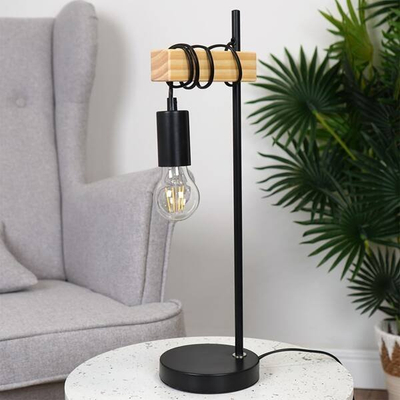 Lampë tavoline Atmosphera Bulb Lamp on Cable, 50cm, E27 25W, e zezë