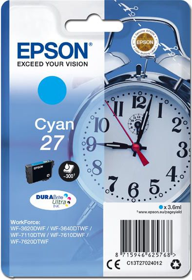 Bojë origjinale Epson 27, cyan (C13T27024012)
