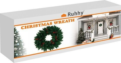 Kurorë dere dekorative Christmas XXL, 60cm, e gjelbër