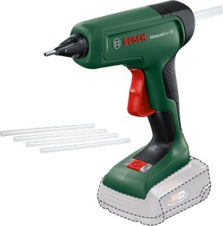 Pistoletë ngjitëse Bosch AdvancedGlue 18V, pa kabllo, 2 nivele temperature, jeshile
