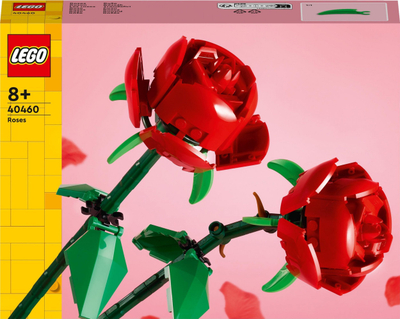 Set ndërtimi LEGO Iconic Roses 40460, 120 copa, 8+, i kuq