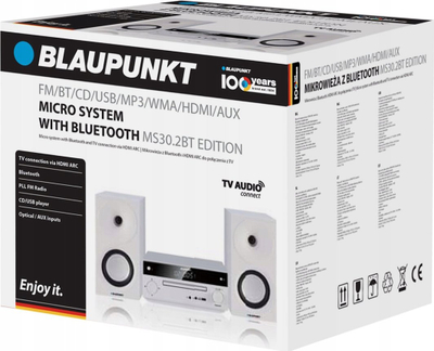Mini sistem audio Blaupunkt MS30.2BT, 150W, Bluetooth CD USB HDMI ARC, i zi