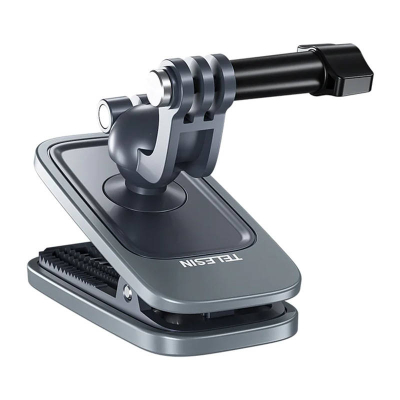 Mbajtëse shpine për kamera sportive Telesin GP-JFM-009, rrotullim 360°, magnetike, gri