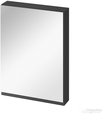 Kabinet pasqyre për banjo Cersanit Moduo S590-085, 80x60x14 cm, 1 derë me mbyllje Soft Close, antracit