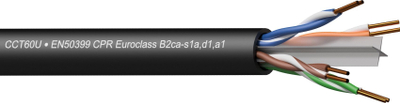 Kabëll rrjeti CAT6 U UTP, përçues solid 0.25 mm, gri