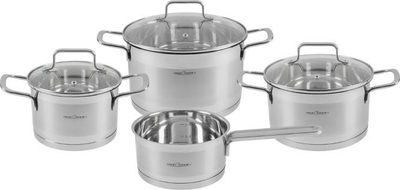 Сет тенџериња ProfiCook PC-KTS 1224, 7 парчиња, нерѓосувачки челик, за индукција