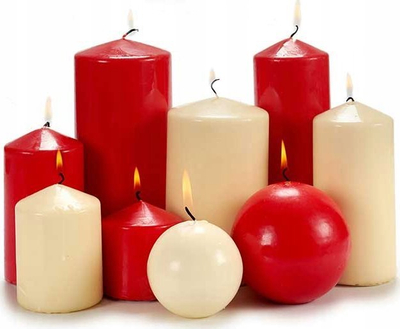 Qiri dekorativ RED CANDLE 30402, madhësi kompakte, i kuq