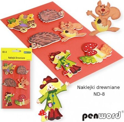 Ngjitëse druri Penword ND-8, sete dekorativ, 6 copë, shumëngjyrëshe