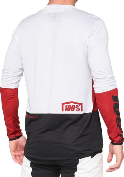 Bluze burra 100 Percent R CORE X Jersey, me mëngë t'gjata, masë XL, cherry me të zezë