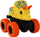 Makinë lodër LEAN Toys Triceratops, friction drive, e verdhë
