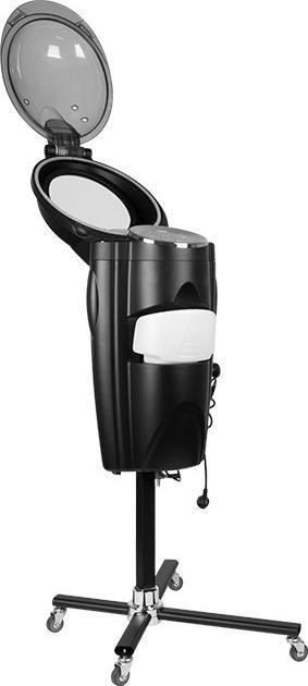 Стоечка сауна за коса Gabbiano Black, со активен озон, прилагодлива височина, црна