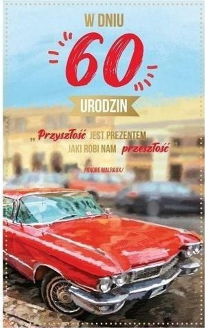 Kartolinë urimi AbCard Birthday 60 P15, për 60 vjet, me zarf, shumëngjyrëshe