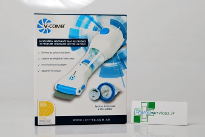 Krehër elektrik Licetec V-Comb A1, pa tela, me thithje, i bardhë