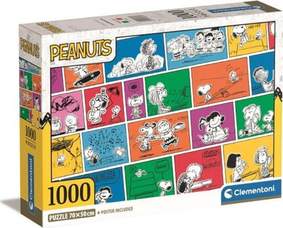 Puzzle Clementoni Peanuts 39803, 1000 copa, 70 x 50 cm, shumëngjyrësh