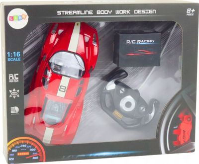 Makina me pult Lean Toys Sport 1:16, bateri 500mAh, e kuqe