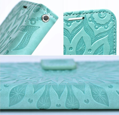 Këllëf portofol OEM MEZZO për Xiaomi Redmi Note 13 4G, lëkurë eko, mandala, i gjelbër