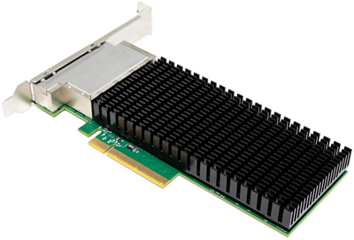 Kartë rrjeti Microconnect X710-T4, PCIe x8, 10GbE, e zezë