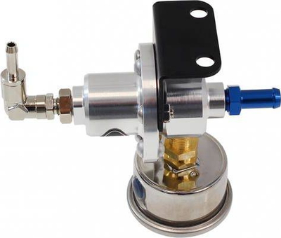Rregullator presjoni karburanti D1Spec D, me manometër, universal, argjend