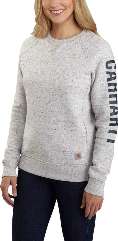 Блуза Carhartt Clarksburg Crewneck, Relaxed Fit, за жени, светло сива, XL