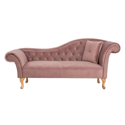 Sofa velvet Niovi krah i djathtë 187×61×82 cm (HM3008.05), rozë