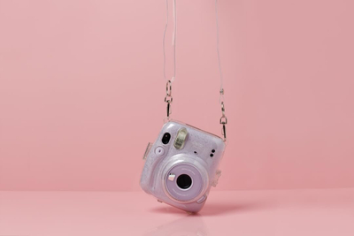 Kuti kamerë Fujifilm Instax Mini 12, transparente, me shkëlqim, e tejdukshme