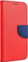 Kapak libri OEM Fancy Book për iPhone 14 Pro, me xhepa për karta, i kuq dhe blu e errët