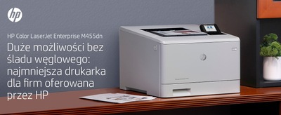 Печатач HP Color LaserJet Enterprise M455dn, ласерски во боја, бел