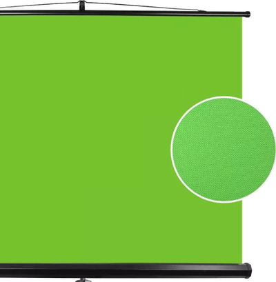 Perde green screen me tripod, 148 x 185 cm, portative, jeshile