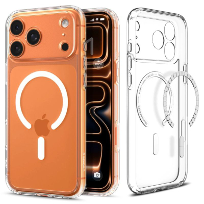 Mbulesë telefoni Spigen Ultra Hybrid MagFit, për iPhone 15, MagSafe, transparente