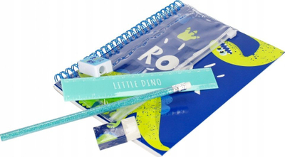 Set shkollor Starpak Dino, fletore, shumëngjyrësh