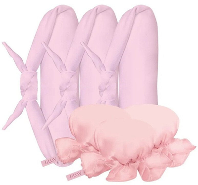 Set për rregullim flokësh GLOV Cool Curl Overnight Blowout, me rrotulla pa nxehtësi, 1 copë, rozë